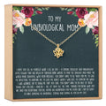 Unbiological Mom Lotus Necklace by Dear Ava