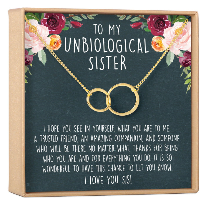 Unbiological Sister Double Circles Necklace by Dear Ava