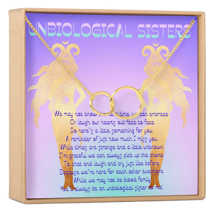 Unbiological Sisters Double Circles Necklace by Dear Ava