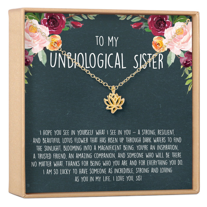 Unbiological Sisters Lotus Necklace by Dear Ava