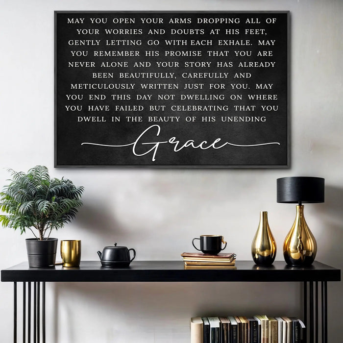 Unending Grace Faith Sign by Tailored Canvases