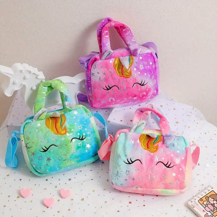 Unicorn Corduroy Shoulder Bag for Girls by DailySale