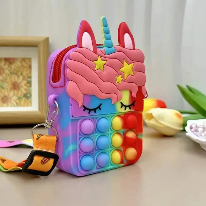 Unicorn Crossbody Bag with Pop Fidget Buttons by DailySale