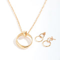Unicorn Linked Circles Earring and Necklace Jewelry Set by Dear Ava