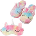 Unicorn Plush Slippers & Eye Mask Set by DailySale