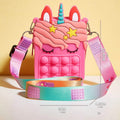 Unicorn Pop-it Bubble Fidget Handbag for Kids by DailySale