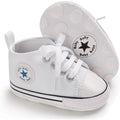 Unisex High Top Sneaker Soft Anti-Slip Sole Newborn Infant Denim Shoes by DailySale