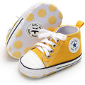 Unisex High Top Sneaker Soft Anti-Slip Sole Newborn Infant Denim Shoes by DailySale