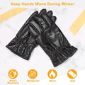 Unisex Leather Winter Warm Gloves by DailySale
