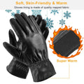 Unisex Leather Winter Warm Gloves by DailySale