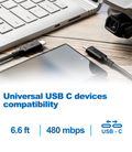 USB C Cable 100W 6.6ft TPE Cord USB C to USB C Fast Charge 5A 20V by BLAUBECK