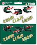 University of Alabama Birmingham Blazers 12-Piece Mini Decal Sticker Set, 5x6 Inch Sheet, Gift for football fans for any hard surfaces around home, automotive, personal items by Fielders Choice