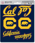 University of California Berkley Bears 6-Piece Decal Sticker Set, 5x6 Inch Sheet, Gift for football fans for any hard surfaces around home, automotive, personal items by Fielders Choice