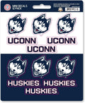 University of Connecticut Huskies 12-Piece Mini Decal Sticker Set, 5x6 Inch Sheet, Gift for football fans for any hard surfaces around home, automotive, personal items by Fielders Choice