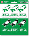 University of North Dakota Fighting Hawks 12-Piece Mini Decal Sticker Set, 5x6 Inch Sheet, Gift for football fans for any hard surfaces around home, automotive, personal items by Fielders Choice