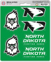 University of North Dakota Fighting Hawks 6-Piece Decal Sticker Set, 5x6 Inch Sheet, Gift for football fans for any hard surfaces around home, automotive, personal items