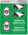 University of North Dakota Fighting Hawks 6-Piece Decal Sticker Set, 5x6 Inch Sheet, Gift for football fans for any hard surfaces around home, automotive, personal items by Fielders Choice