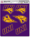 University of Northern Iowa Panthers 6-Piece Decal Sticker Set, 5x6 Inch Sheet, Gift for football fans for any hard surfaces around home, automotive, personal items
