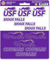 University of Sioux Falls Cougars 12-Piece Mini Decal Sticker Set, 5x6 Inch Sheet, Gift for football fans for any hard surfaces around home, automotive, personal items
