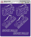 University of Sioux Falls Cougars 6-Piece Decal Sticker Set, 5x6 Inch Sheet, Gift for football fans for any hard surfaces around home, automotive, personal items