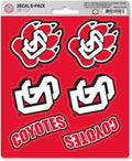University of South Dakota Coyotes 6-Piece Decal Sticker Set, 5x6 Inch Sheet, Gift for football fans for any hard surfaces around home, automotive, personal items by Fielders Choice