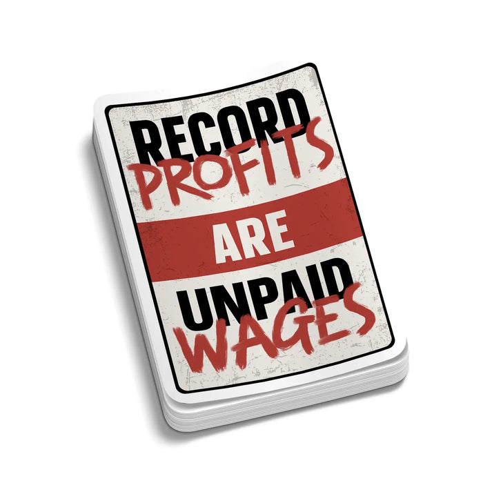 Unpaid Wages Hard Hat Decal by Armed American Supply