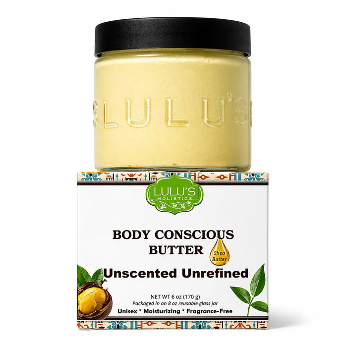 Unrefined Unscented Whipped Body Butter – Pure, Balanced Moisture by Lulu’s Holistics