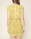 Nola Floral Print Ruched Dress by Boutique 23