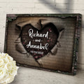 Unwrapped Heart Wedding Vows Sign by Tailored Canvases