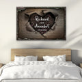 Unwrapped Heart Wedding Vows Sign by Tailored Canvases