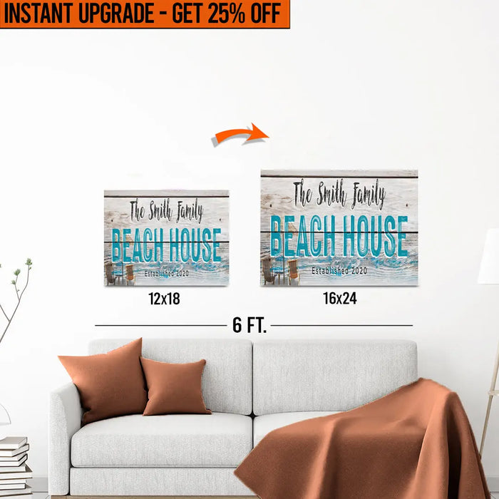 Upgrade Your 12x18 Inches 'Beach House' Canvas To 16x24 Inches by Tailored Canvases
