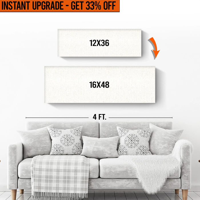 Upgrade Your 12x36 Inches Canvas To 16x48 Inches Canvas by Tailored Canvases