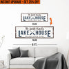Upgrade Your 12x36 Inches (Style 2) 'Family Lake House Arrow' Canvas To 16x48 Inches