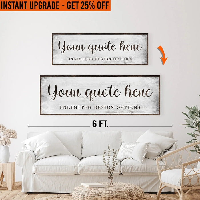 Upgrade Your 16x48 Inches 'Custom Quote' (Style 1) Canvas To 20x60 Inches by Tailored Canvases