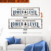 Upgrade Your 16x48 Inches 'Lower Level Sign III' (Style 1) Canvas To 20x60 Inches