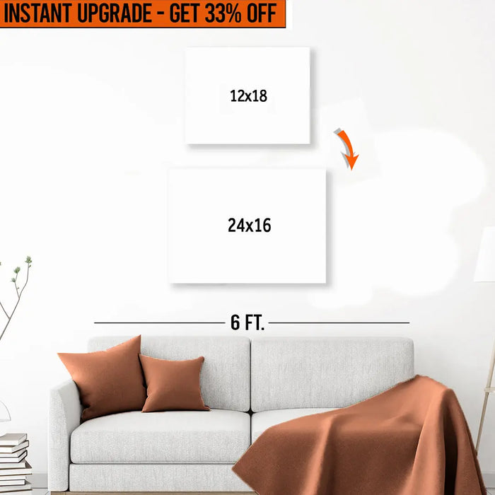 Upgrade Your 18x12 Inches Canvas To 24x16 Inches Canvas by Tailored Canvases