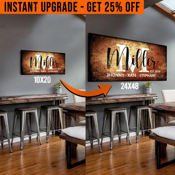 Upgrade Your 20x10 Inches 'Family' (Style 1) Canvas To 48x24 Inches by Tailored Canvases