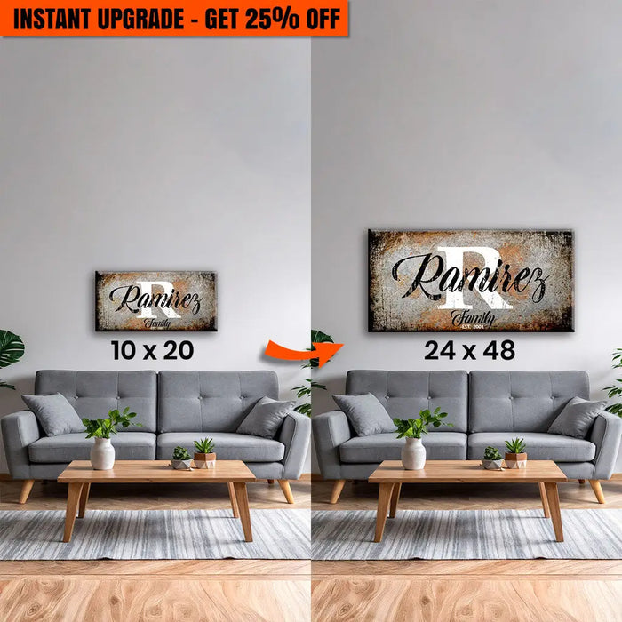 Upgrade Your 20x10 Inches 'Family' (Style 3) Canvas To 48x24 Inches by Tailored Canvases