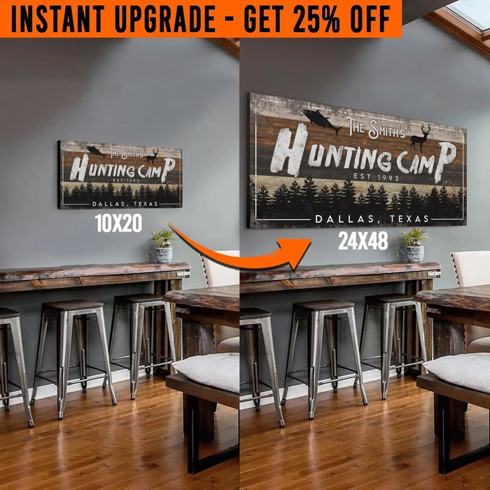 Upgrade Your 20x10 Inches 'Fishing And Hunting' (Style 3) Canvas To 48x24 Inches by Tailored Canvases