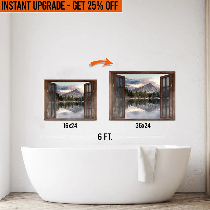Upgrade Your 24x16 Inches 'Calming Lake Scenery' Canvas To 36x24 Inches by Tailored Canvases