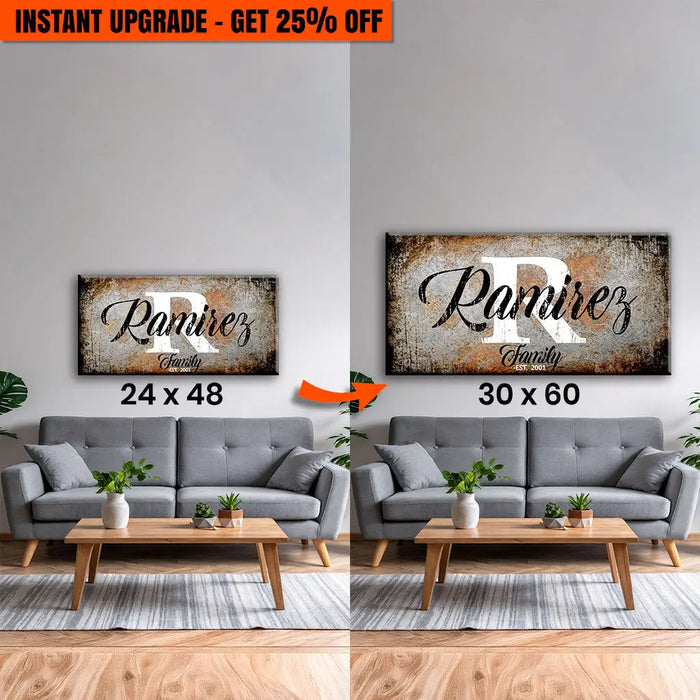 Upgrade Your 48x24 Inches 'Family' (Style 3) Canvas To 60x30 Inches by Tailored Canvases
