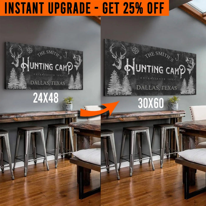 Upgrade Your 48x24 Inches 'Fishing And Hunting' (Style 2) Canvas To 60x30 Inches by Tailored Canvases