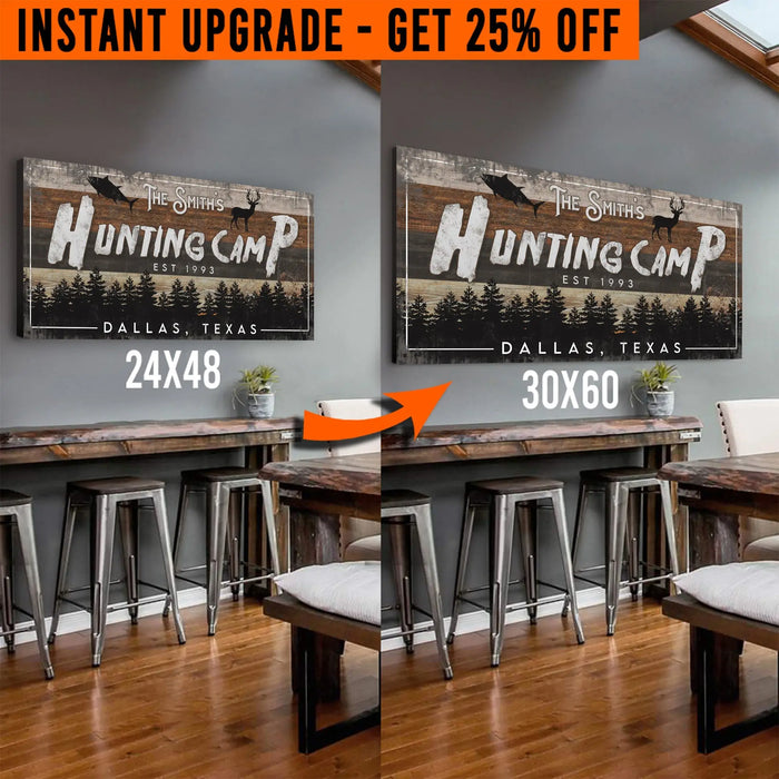 Upgrade Your 48x24 Inches 'Fishing And Hunting' (Style 3) Canvas To 60x30 Inches by Tailored Canvases