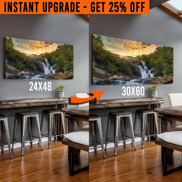 Upgrade Your 48x24 Inches 'Sunset Nature Wilderness' Canvas To 60x30 Inches by Tailored Canvases