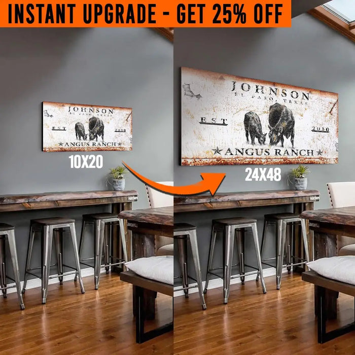 Upgrade Your 'Angus Ranch' (Style 1) Canvas To 24x48 Inches by Tailored Canvases