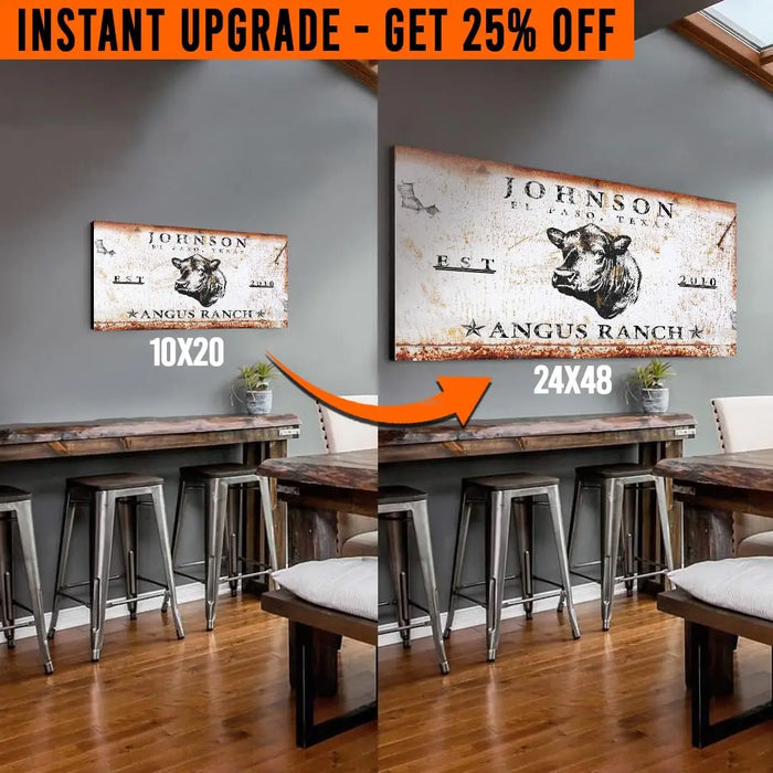 Upgrade Your 'Angus Ranch' (Style 3) Canvas To 24x48 Inches by Tailored Canvases