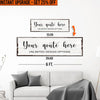 Upgrade Your 'Custom Quote' (Style 1) Canvas To 20x60 Inches