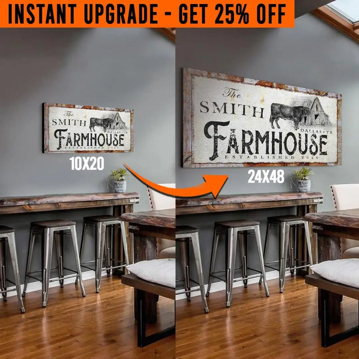 Upgrade Your 'Farmhouse' (Fam 1039 - Style 1) Canvas To 24x48 Inches by Tailored Canvases