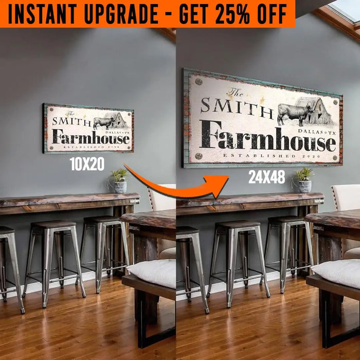 Upgrade Your 'Farmhouse' (Fam 1039 - Style 3) Canvas To 24x48 Inches by Tailored Canvases