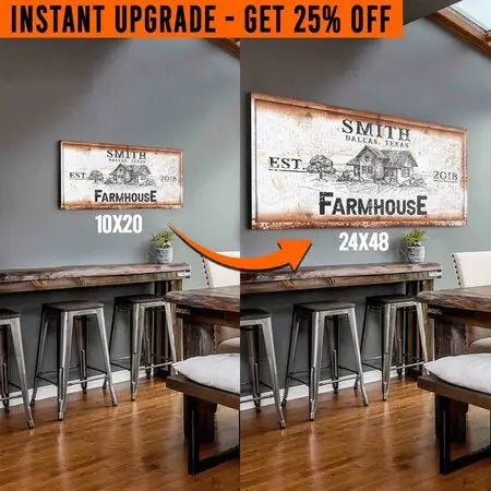 Upgrade Your 'Farmhouse' (Style 1) Canvas To 24x48 Inches by Tailored Canvases